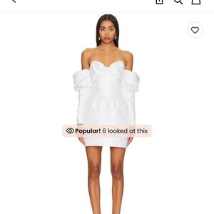 V. Chapman White Brocade Dress